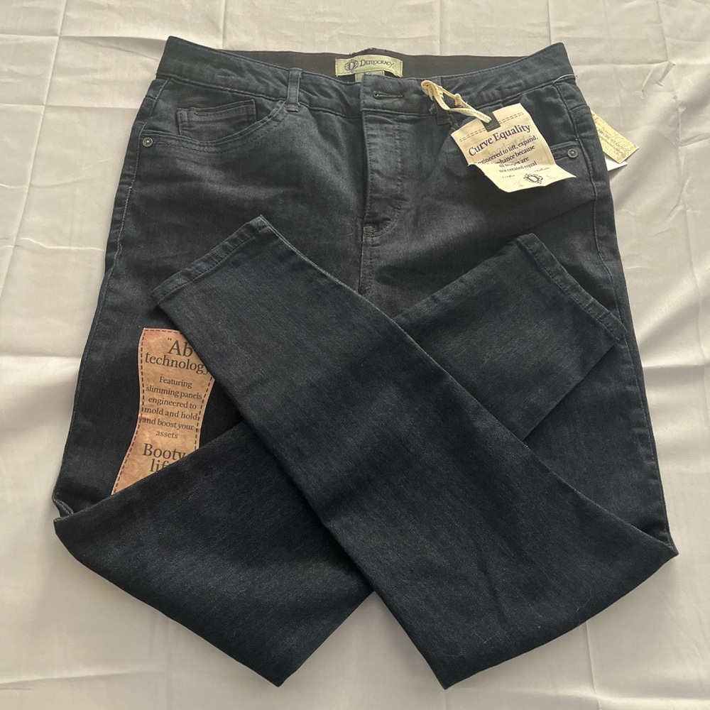 Democracy"Ab"solution® Mid-Rise Ankle Length Skinny‎ Jeans in Dark Indigo Womens